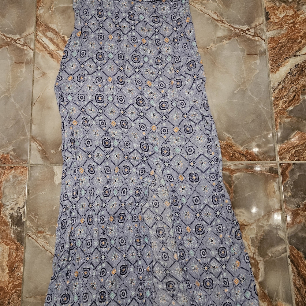 Mudd Silver Asymmetrical Trumpet Maxi Skirt